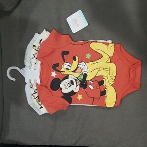 Disney Baby Onesies set of 3 Mickey Character size 6 Months